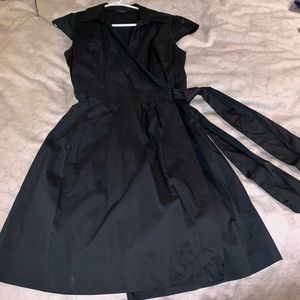 Banana Republic black wrap dress